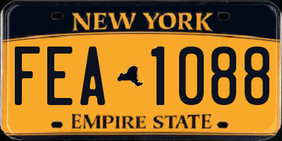 NY license plate FEA1088