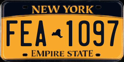 NY license plate FEA1097
