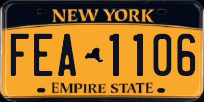NY license plate FEA1106