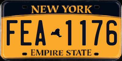 NY license plate FEA1176