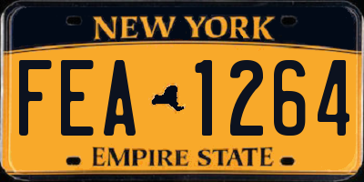 NY license plate FEA1264