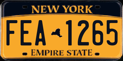 NY license plate FEA1265