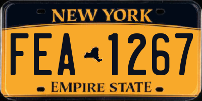 NY license plate FEA1267