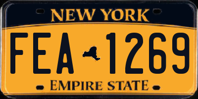NY license plate FEA1269