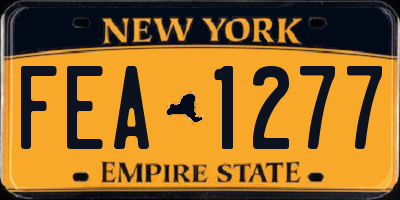 NY license plate FEA1277