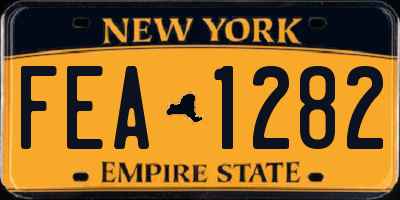 NY license plate FEA1282