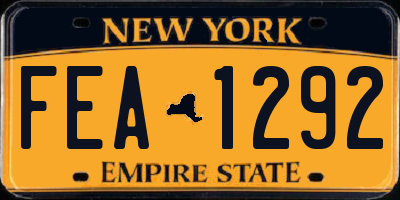 NY license plate FEA1292