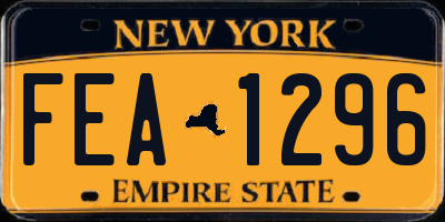 NY license plate FEA1296