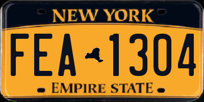NY license plate FEA1304