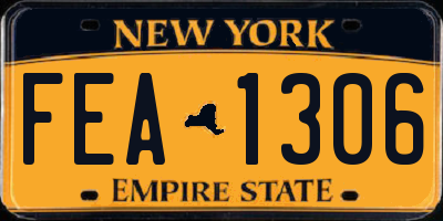NY license plate FEA1306