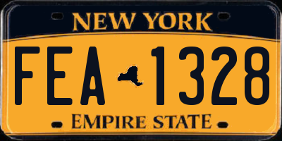 NY license plate FEA1328
