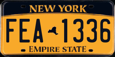 NY license plate FEA1336