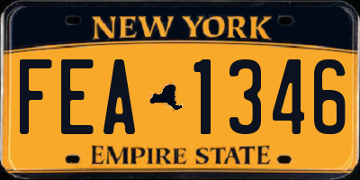 NY license plate FEA1346
