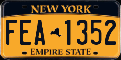 NY license plate FEA1352