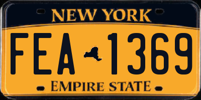 NY license plate FEA1369