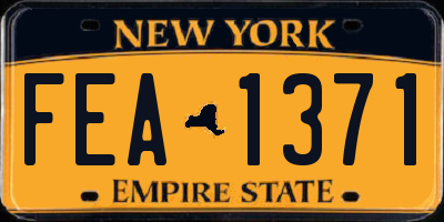 NY license plate FEA1371