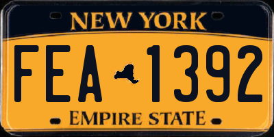 NY license plate FEA1392