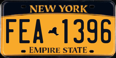 NY license plate FEA1396