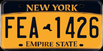NY license plate FEA1426