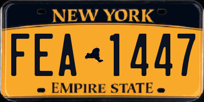 NY license plate FEA1447