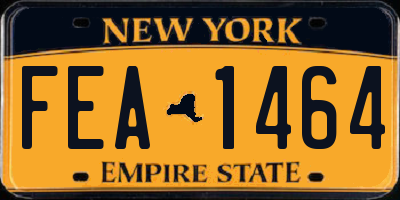 NY license plate FEA1464