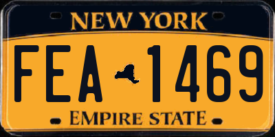 NY license plate FEA1469