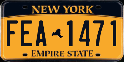 NY license plate FEA1471