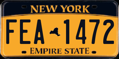 NY license plate FEA1472