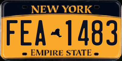 NY license plate FEA1483