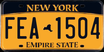 NY license plate FEA1504