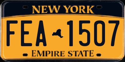 NY license plate FEA1507