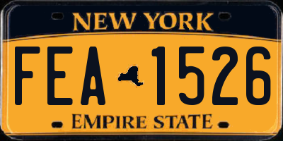 NY license plate FEA1526