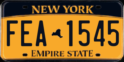 NY license plate FEA1545