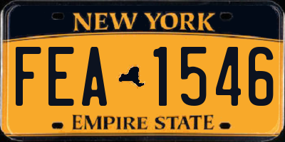 NY license plate FEA1546