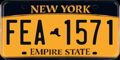 NY license plate FEA1571