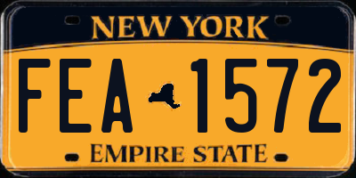 NY license plate FEA1572