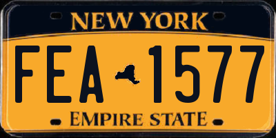 NY license plate FEA1577