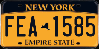 NY license plate FEA1585