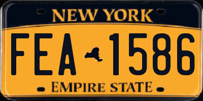 NY license plate FEA1586