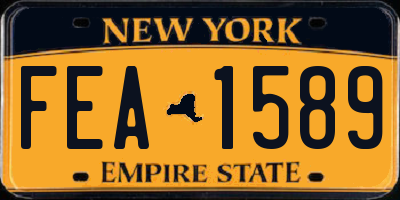 NY license plate FEA1589