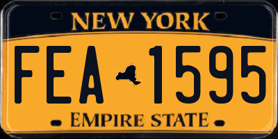 NY license plate FEA1595