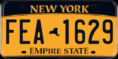 NY license plate FEA1629