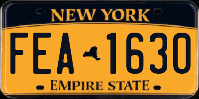 NY license plate FEA1630