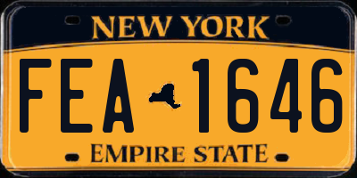 NY license plate FEA1646