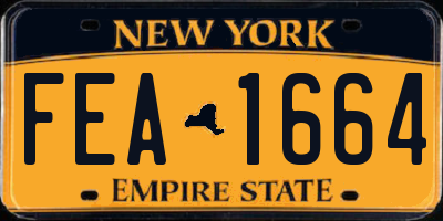 NY license plate FEA1664