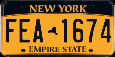 NY license plate FEA1674