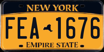 NY license plate FEA1676