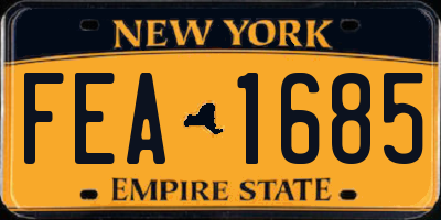 NY license plate FEA1685