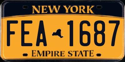 NY license plate FEA1687