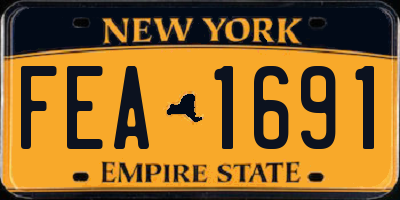 NY license plate FEA1691